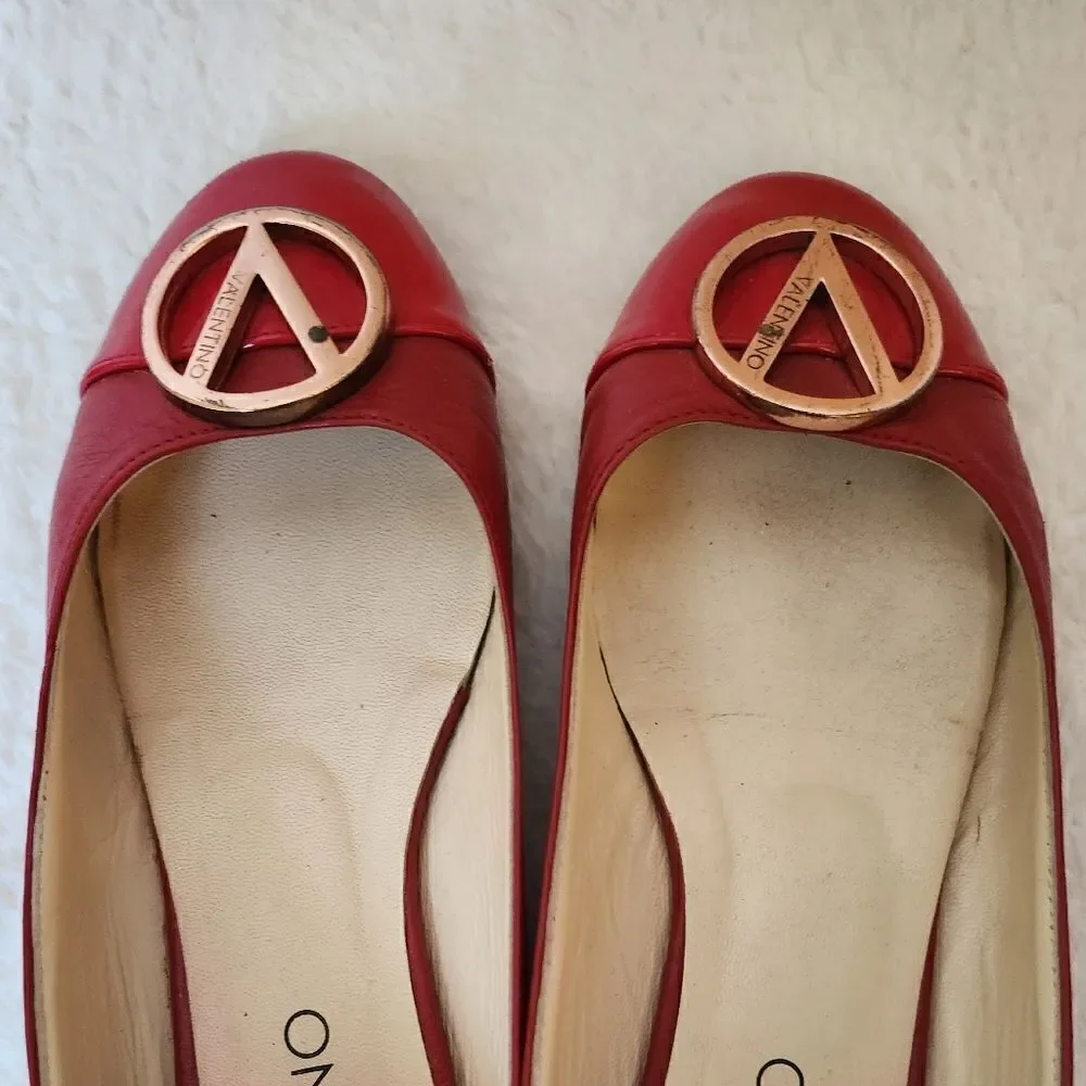 Valentino red leather